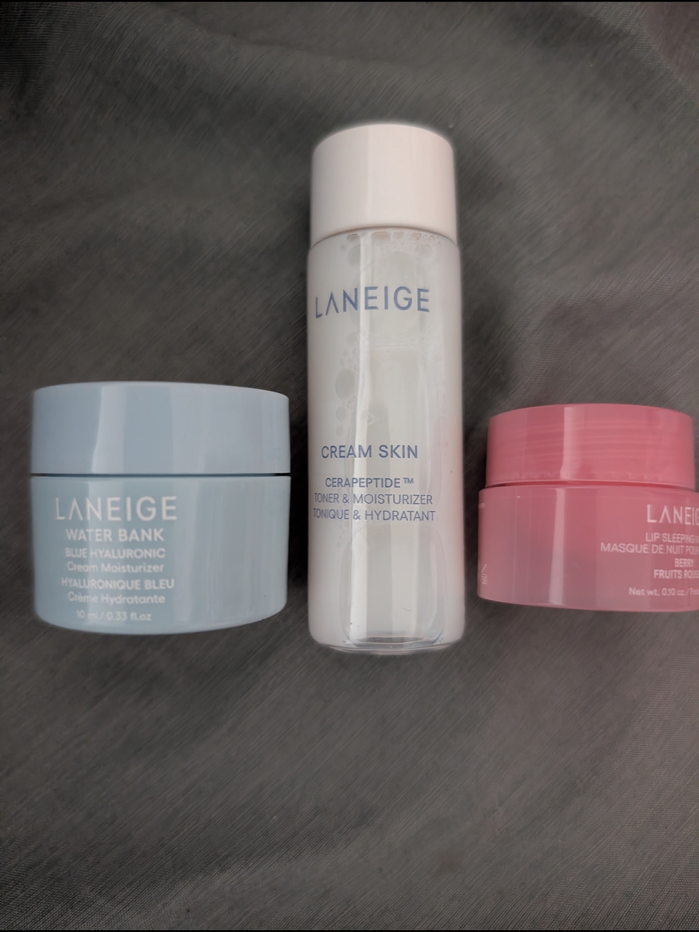 LANEIGE Pink, Blue & White Skincare Trio Gift Set